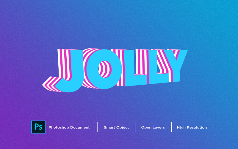 Jolly texteffektdesign Photoshop lagerstileffekt - illustration