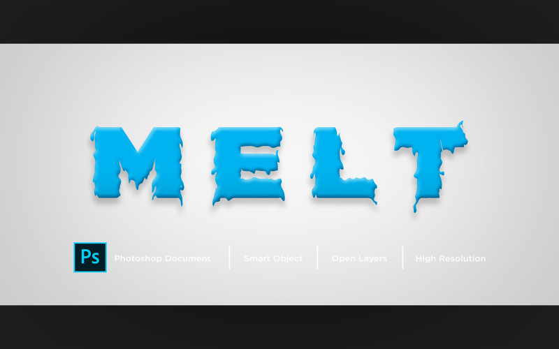 Melt Text Effect Design Photoshop Layer Style Effect - Illustrazione