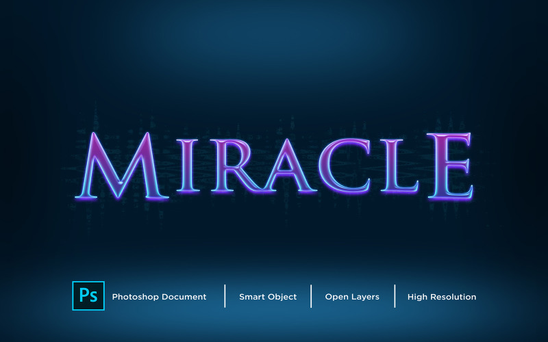 Miracle Text Effect Design Photoshop Layer Style Effect - Illustration
