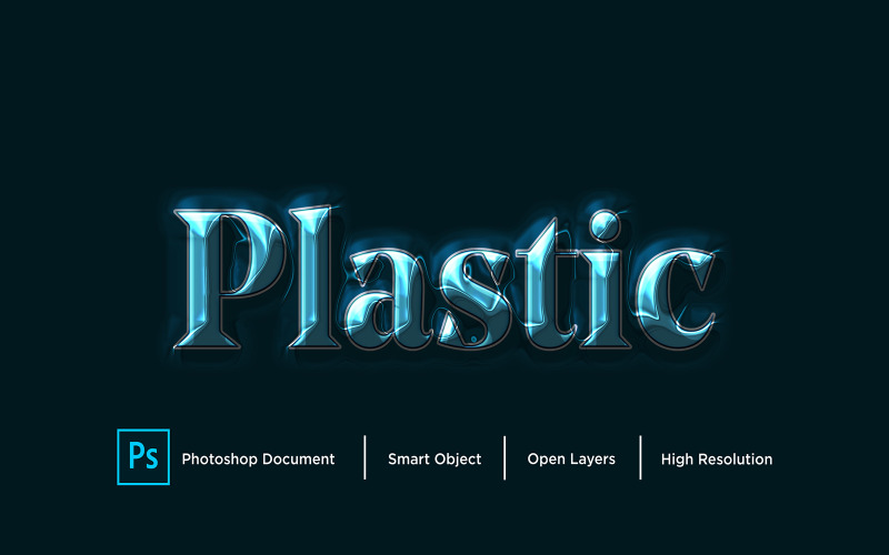 Plastica Effetto Testo Design Photoshop Effetto Stile Livello - Illustrazione