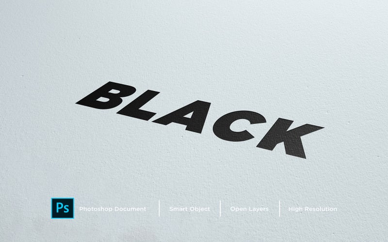 Projekt efektu czarnego tekstu Photoshop Efekt stylu warstwy - ilustracja