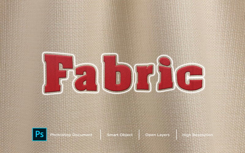 Tessuto Effetto Testo Design Photoshop Effetto Stile Livello - Illustrazione