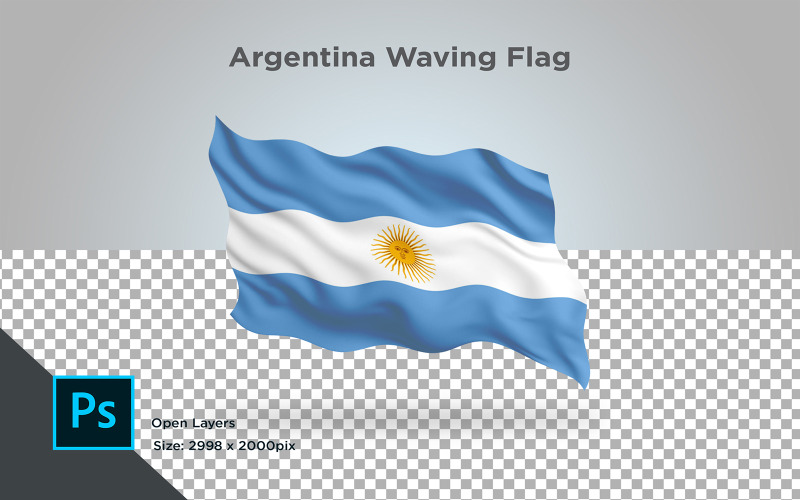 Argentina sventolando la bandiera - illustrazione