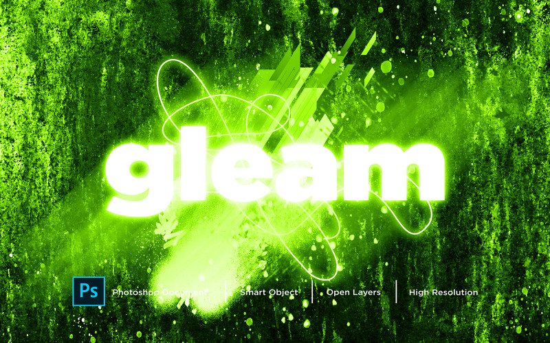 Effet de texte Gleam Design effet Photoshop Layer Style - Illustration