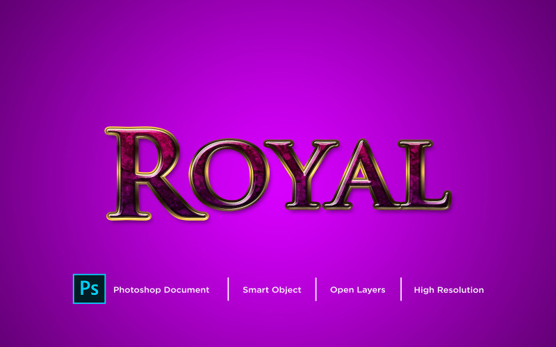 Royal Text Effect Design Photoshop Layer Style Effect - Illustration