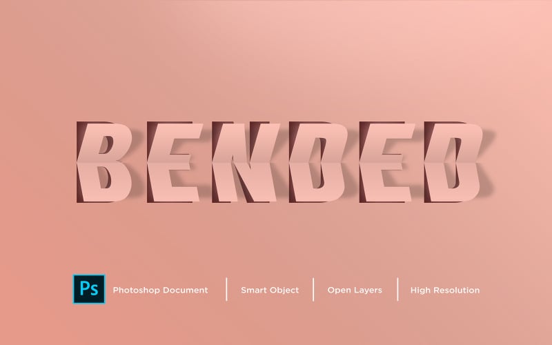 Зігнутий текст ефект ефекту Photoshop шар стиль ефекту - ілюстрація