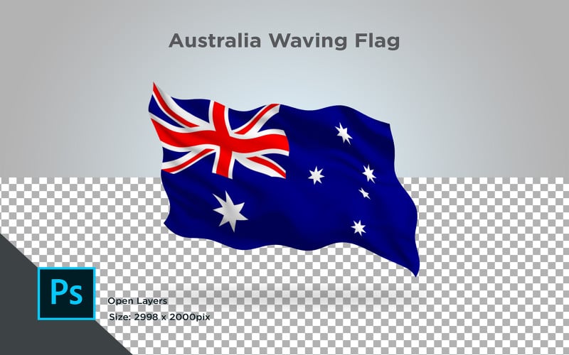 Australien viftande flagga - illustration
