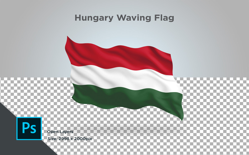 Bandeira da Hungria - Ilustração