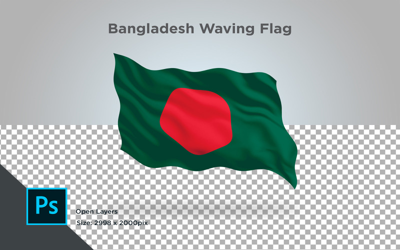 Bangladesh viftande flagga - illustration