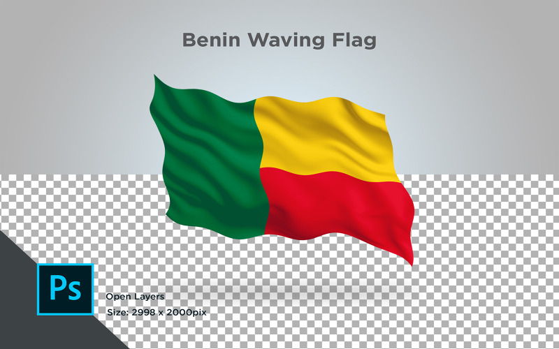 Benin Wapperende Vlag - Illustratie