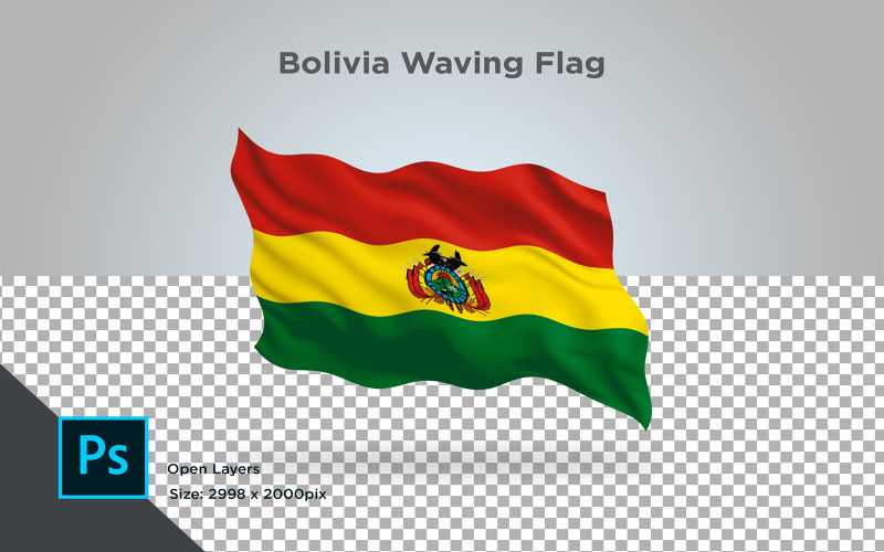 Bolivien wehende Flagge - Illustration