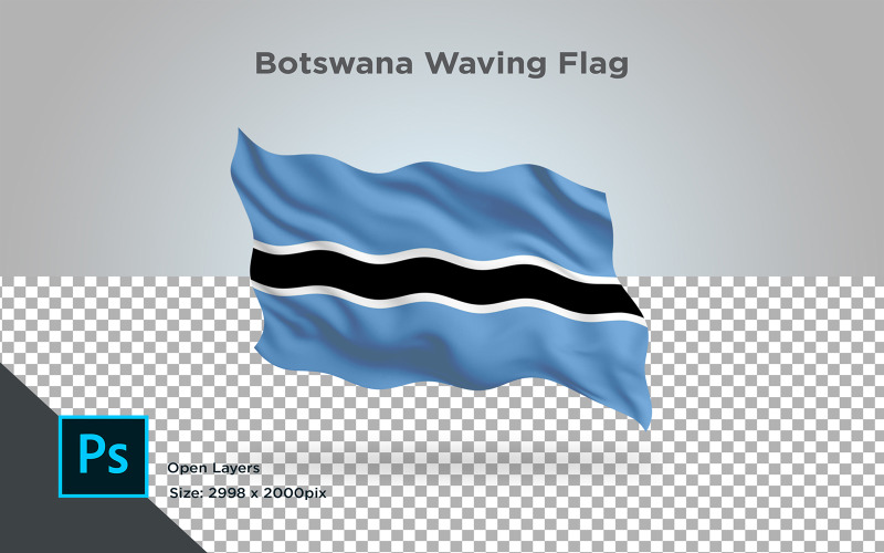 Download Иллюстрация "Botswana Waving Flag - Illustration" / Botswana Waving Flag - Illustration - Иллюстрация на тему графика botswana,national,patriotic,europe,asia,republic,map,flag,country,cartography,geography,nation,illustration,graphic,vector,state,world,isolated,symbol,border
