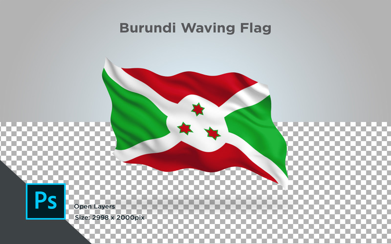 Download Иллюстрация "Burundi Waving flag - Illustration" / Burundi Waving flag - Illustration - Иллюстрация на тему графика burundi,national,patriotic,europe,asia,republic,map,flag,country,cartography,geography,nation,illustration,graphic,vector,state,world,isolated,symbol,border
