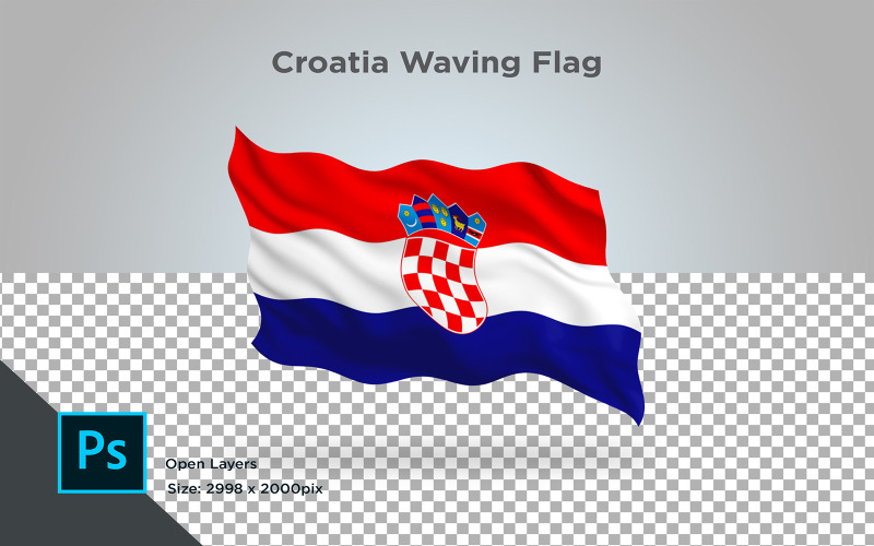 Croazia sventolando bandiera - illustrazione