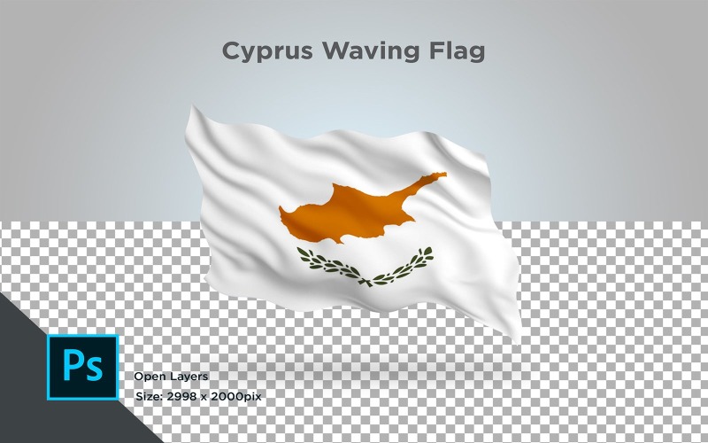 Download Иллюстрация "Cyprus Waving Flag - Illustration" / Cyprus Waving Flag - Illustration - Иллюстрация на тему графика cyprus,national,patriotic,europe,asia,republic,map,flag,country,cartography,geography,nation,illustration,graphic,vector,state,world,isolated,symbol,border