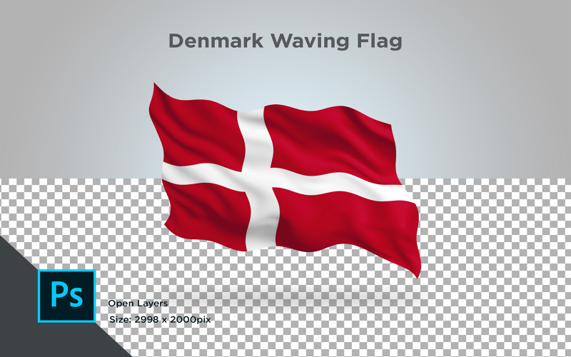 Denmark Waving Flag - Illustration