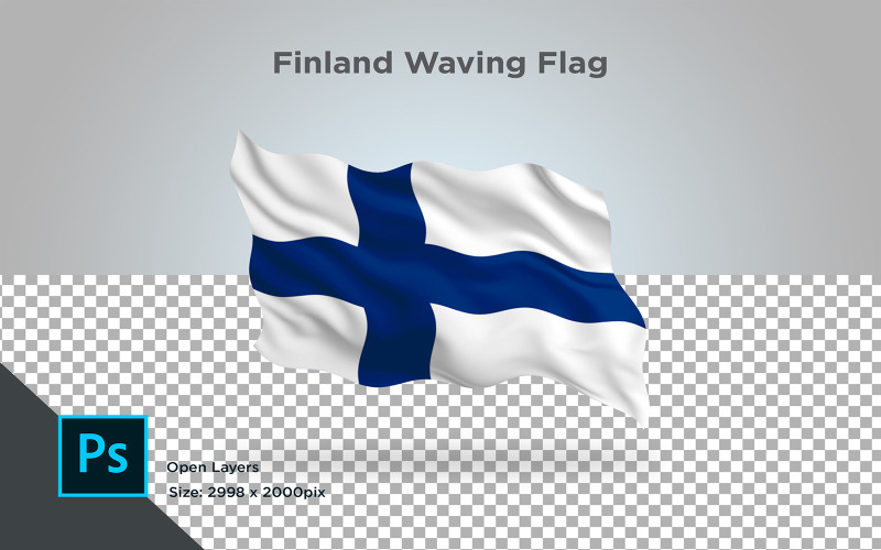 Download Иллюстрация "Finland Waving Flag - Illustration" / Finland Waving Flag - Illustration - Иллюстрация на тему графика finland,national,patriotic,europe,asia,republic,map,flag,country,cartography,geography,nation,illustration,graphic,vector,state,world,isolated,symbol,border