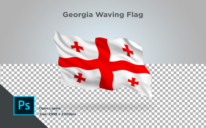 Georgia Waving Flag - Illustration