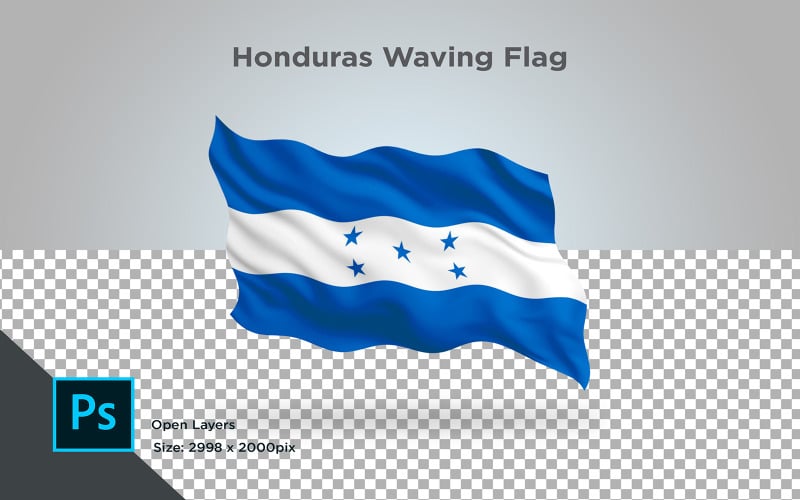 Download Иллюстрация "Honduras Waving Flag - Illustration" / Honduras Waving Flag - Illustration - Иллюстрация на тему графика honduras,national,patriotic,europe,asia,republic,map,flag,country,cartography,geography,nation,illustration,graphic,vector,state,world,isolated,symbol,border