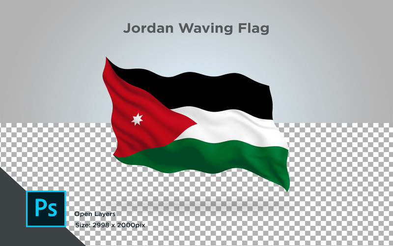 Jordan Waving Flag - Illustrazione