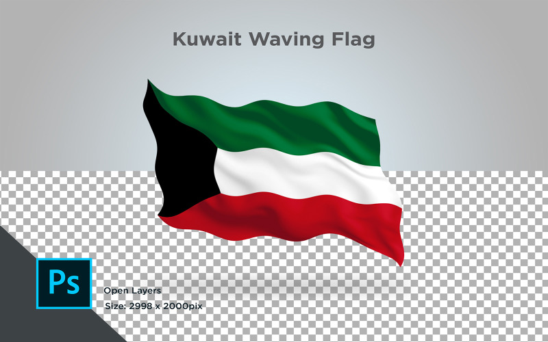 Download Иллюстрация "Kuwait Waving Flag - Illustration" / Kuwait Waving Flag - Illustration - Иллюстрация на тему графика kuwait,national,patriotic,europe,asia,republic,map,flag,country,cartography,geography,nation,illustration,graphic,vector,state,world,isolated,symbol,border