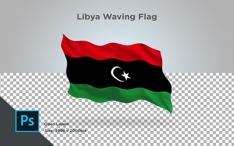 Download Иллюстрация "Libya Waving Flag - Illustration" / Libya Waving Flag - Illustration - Иллюстрация на тему графика libya,national,patriotic,europe,asia,republic,map,flag,country,cartography,geography,nation,illustration,graphic,vector,state,world,isolated,symbol,border