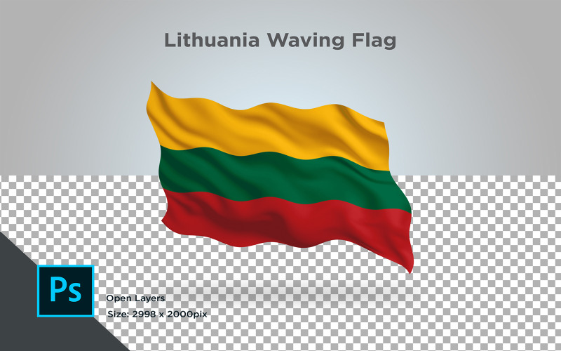 Download Иллюстрация "Lithuania Waving Flag - Illustration" / Lithuania Waving Flag - Illustration - Иллюстрация на тему графика lithuania,national,patriotic,europe,asia,republic,map,flag,country,cartography,geography,nation,illustration,graphic,vector,state,world,isolated,symbol,border
