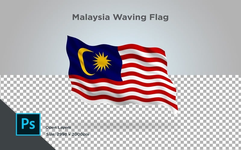 Download Иллюстрация "Malaysia Waving Flag - Illustration" / Malaysia Waving Flag - Illustration - Иллюстрация на тему графика malaysia,national,patriotic,europe,asia,republic,map,flag,country,cartography,geography,nation,illustration,graphic,vector,state,world,isolated,symbol,border