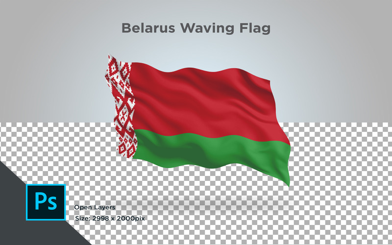 Vitryssland viftande flagga - illustration