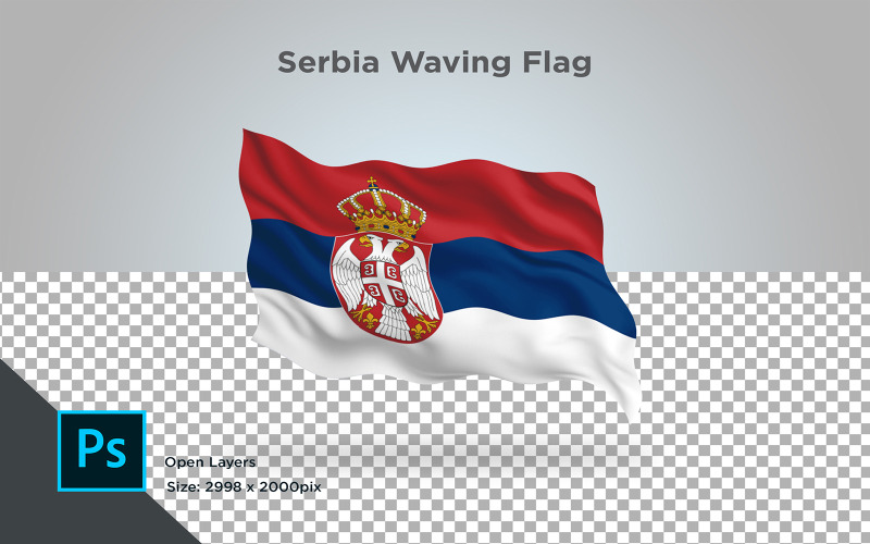 Bandeira da Sérvia - Ilustração