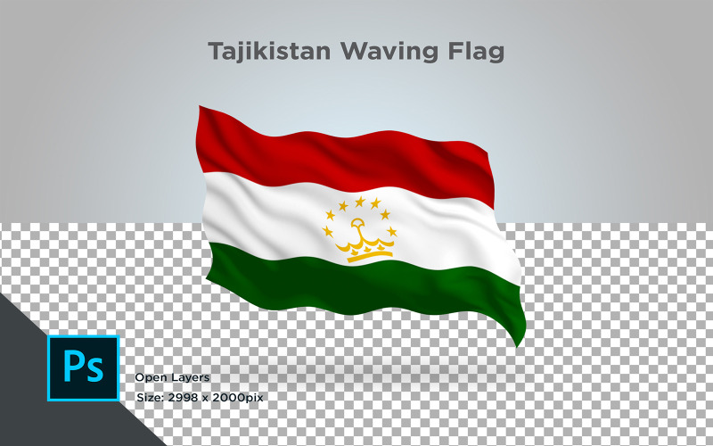 Drapeau ondulant du Tadjikistan - Illustration