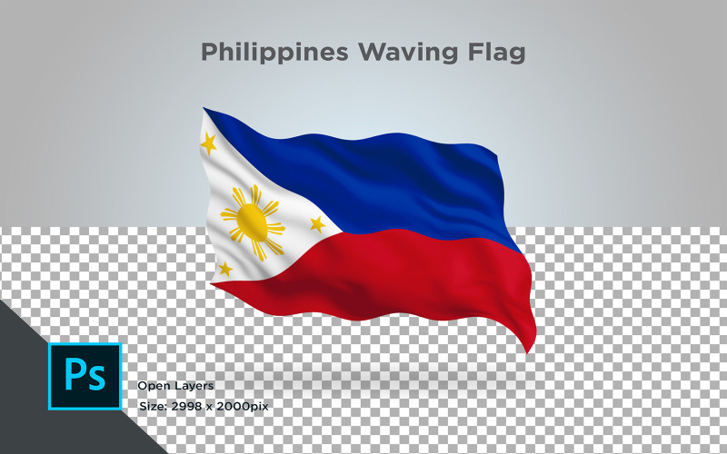 Filipijnen zwaaien vlag - afbeelding