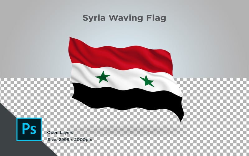 La Siria sventola bandiera - illustrazione