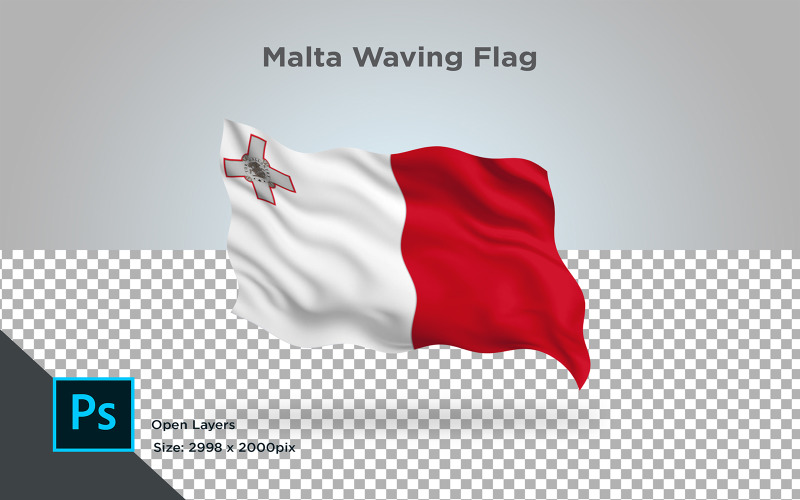 Download Иллюстрация "Malta Waving Flag - Illustration" / Malta Waving Flag - Illustration - Иллюстрация на тему графика malta,national,patriotic,europe,asia,republic,map,flag,country,cartography,geography,nation,illustration,graphic,vector,state,world,isolated,symbol,border