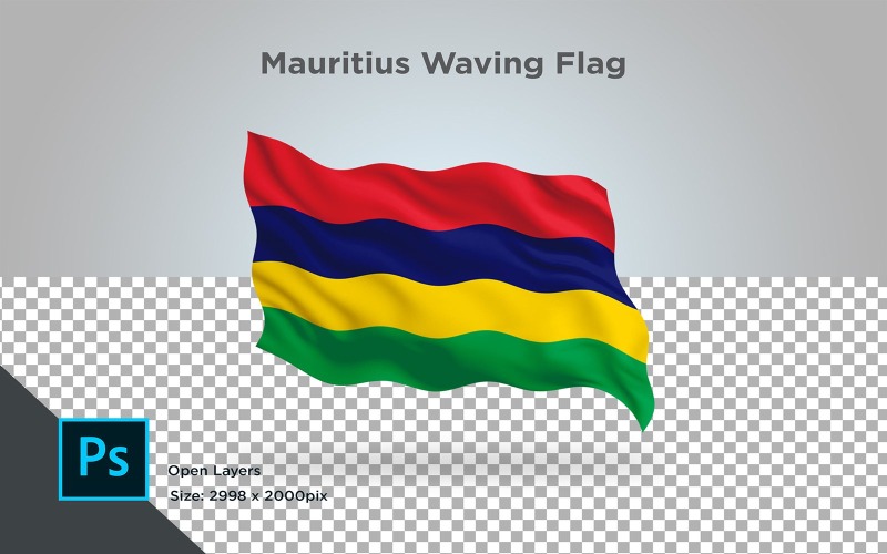 Mauritius viftande flagga - illustration
