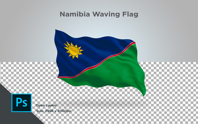Namibia viftande flagga - illustration