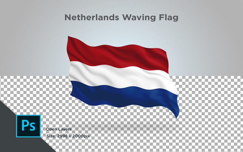 Nederländerna viftande flagga - illustration