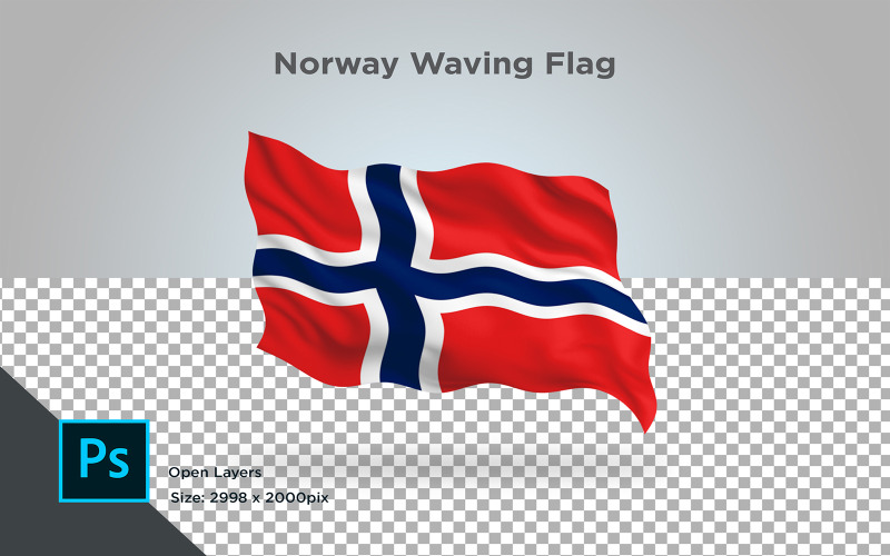Norge viftande flagga - illustration