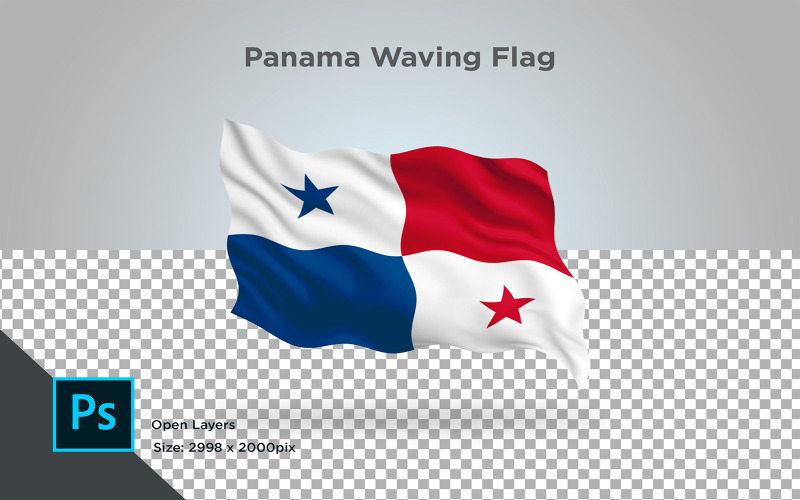 Panama sventolando bandiera - illustrazione