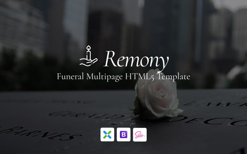 Remony - Modèle de site Web adaptatif pour les maisons funéraires