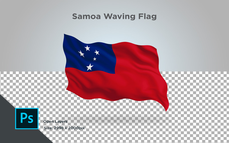Download Иллюстрация "Samoa Waving Flag - Illustration" / Samoa Waving Flag - Illustration - Иллюстрация на тему графика samoa,national,patriotic,europe,asia,republic,map,flag,country,cartography,geography,nation,illustration,graphic,vector,state,world,isolated,symbol,border