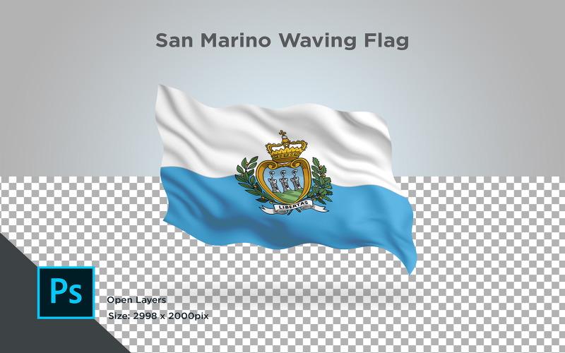 Download Иллюстрация "San Marino Waving Flag - Illustration" / San Marino Waving Flag - Illustration - Иллюстрация на тему графика san marino,national,patriotic,europe,asia,republic,map,flag,country,cartography,geography,nation,illustration,graphic,vector,state,world,isolated,symbol,border