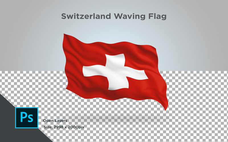 Schweiz viftande flagga - illustration