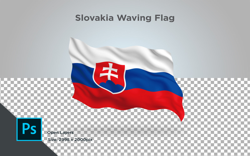 Slovaquie, agitant le drapeau - illustration