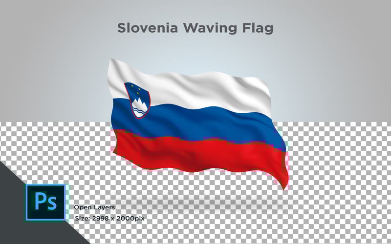 Download Иллюстрация "Slovenia Waving Flag - Illustration" / Slovenia Waving Flag - Illustration - Иллюстрация на тему графика slovenia,national,patriotic,europe,asia,republic,map,flag,country,cartography,geography,nation,illustration,graphic,vector,state,world,isolated,symbol,border