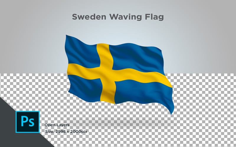 Sweden Waving Flag - Illustration