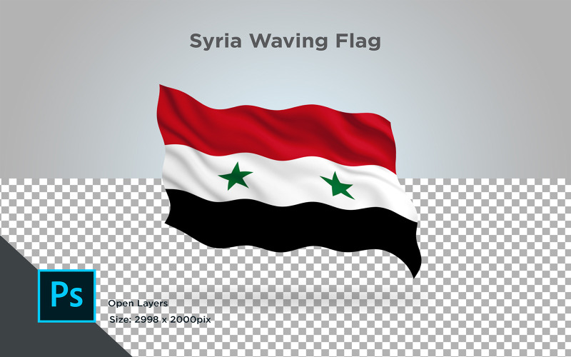 Syrien viftande flagga - illustration