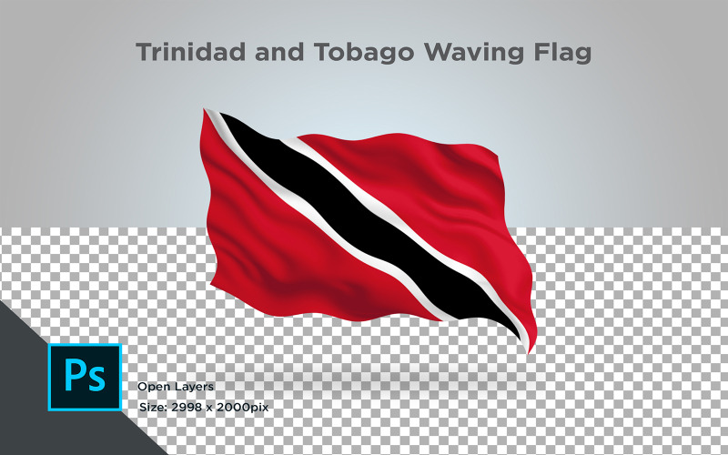 Trinidad e Tobago sventolando la bandiera - illustrazione