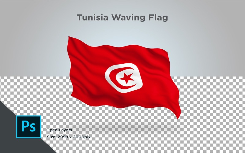 Download Иллюстрация "Tunisia Waving Flag - Illustration" / Tunisia Waving Flag - Illustration - Иллюстрация на тему графика tunisia,national,patriotic,europe,asia,republic,map,flag,country,cartography,geography,nation,illustration,graphic,vector,state,world,isolated,symbol,border