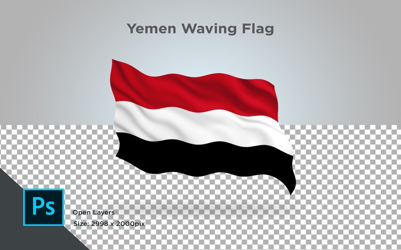 Download Иллюстрация "Yemen Waving Flag - Illustration" / Yemen Waving Flag - Illustration - Иллюстрация на тему графика yemen,national,patriotic,europe,asia,republic,map,flag,country,cartography,geography,nation,illustration,graphic,vector,state,world,isolated,symbol,border